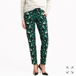 J. Crew Retro Tuxedo Stripe Floral Print Pants